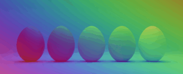 immagine di uova con colori psichedelici