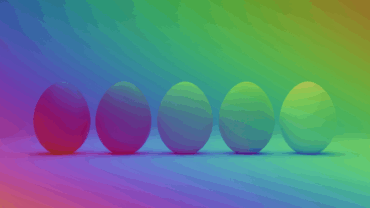 immagine di uova con colori psichedelici